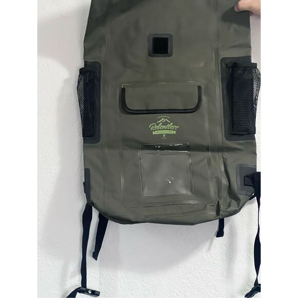 Relentless Recreation 30L Dry Bag backpack Green Kayaking, Boating, Hiking, Camp main image 4